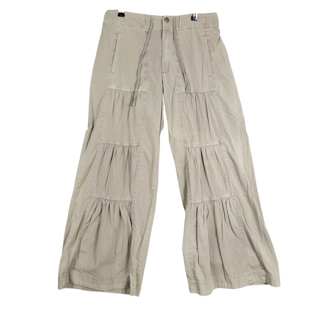 SOFT SURROUNDINGS Terrace Ruffle Pant Flare Wide Leg Pants SIZE PETITE SMALL PS